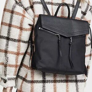 Botkier Black Nylon & Leather Backpack